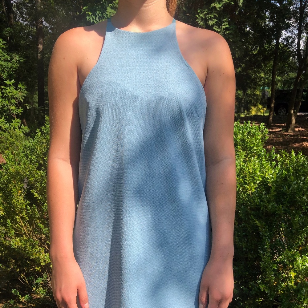 blue mini dress